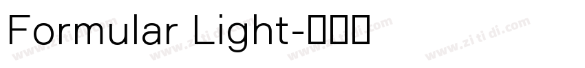 Formular Light字体转换
